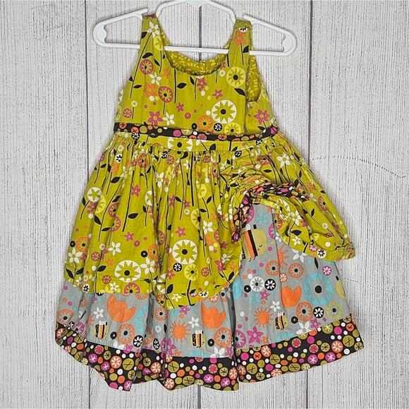 Jelly The Pug Bees Tenley Floral Print Dress, size 24 months - Picture 1 of 5